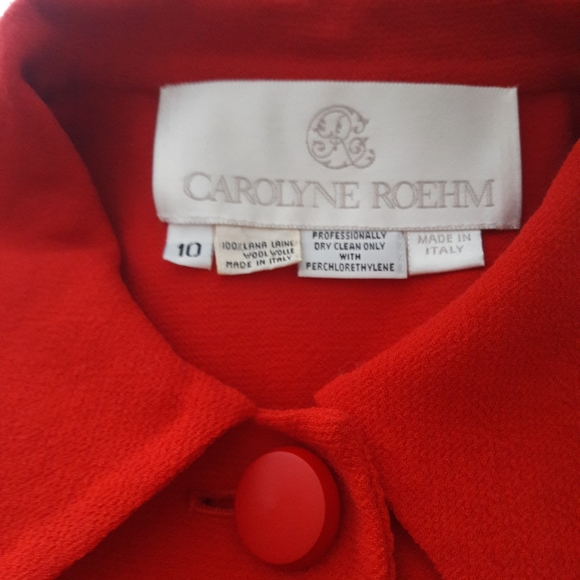 Carolyne Roehm crepe wool coat - Picture 6 of 8